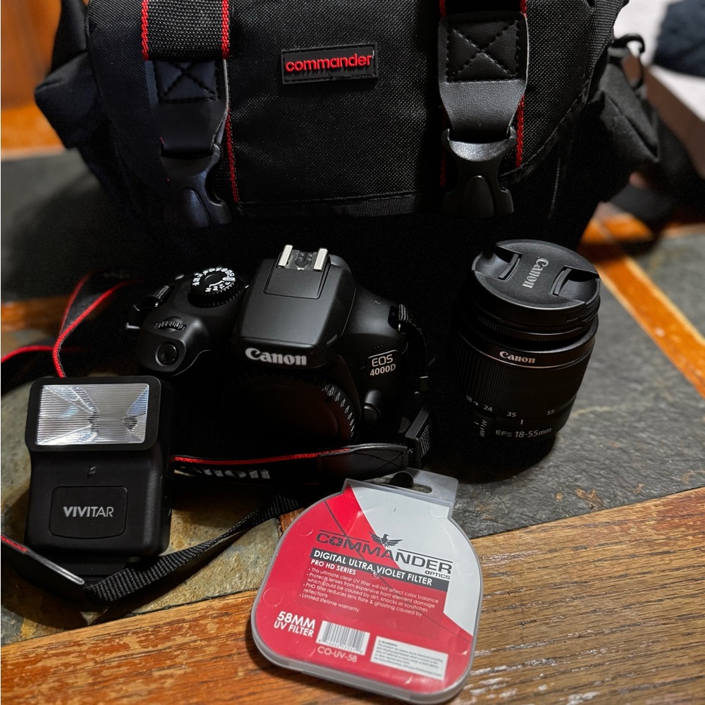 Canon Black Digital Camera Professional Setup